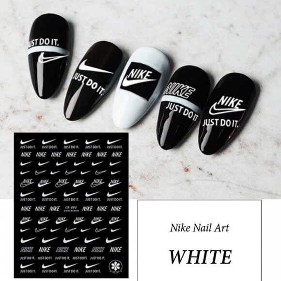 NIKE: White Nail Decals - Picture 1 of 5